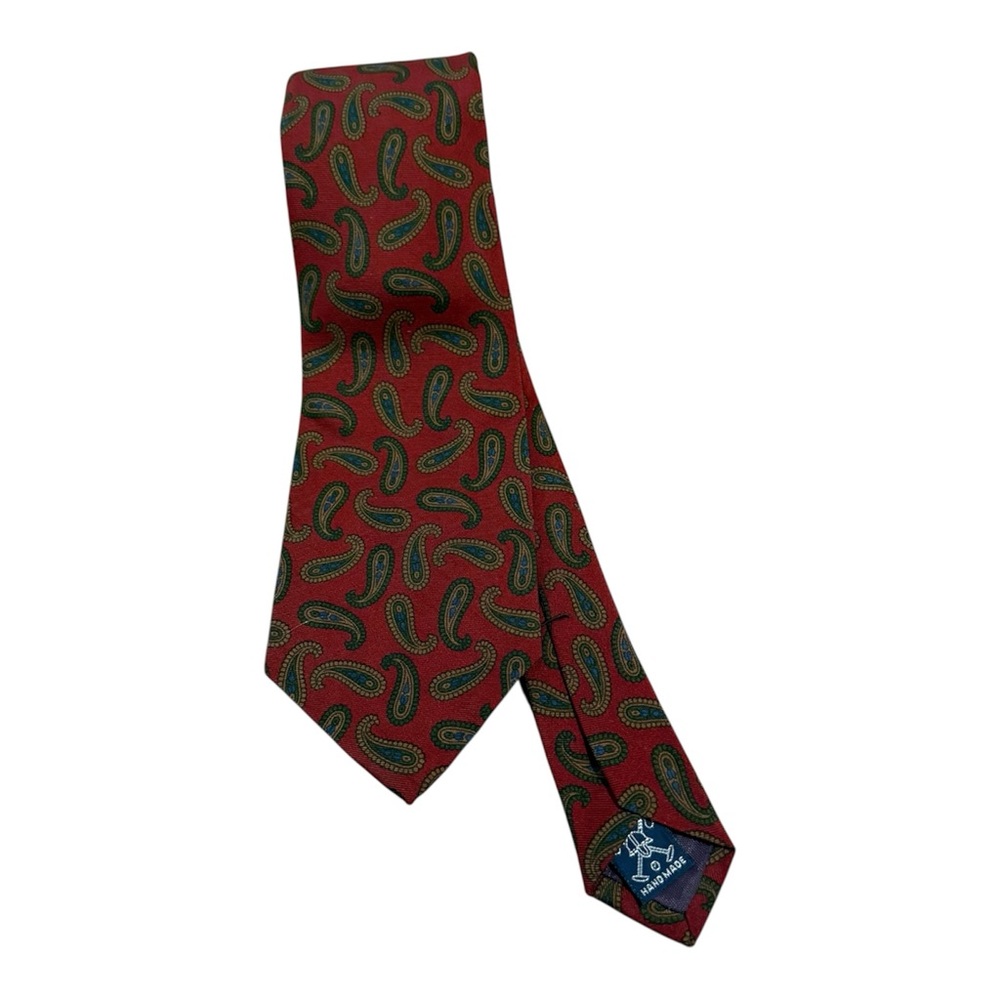 Polo Ralph Lauren Red, Blue, and Green Vtg Paisley Tie